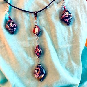 Necklace and earrings